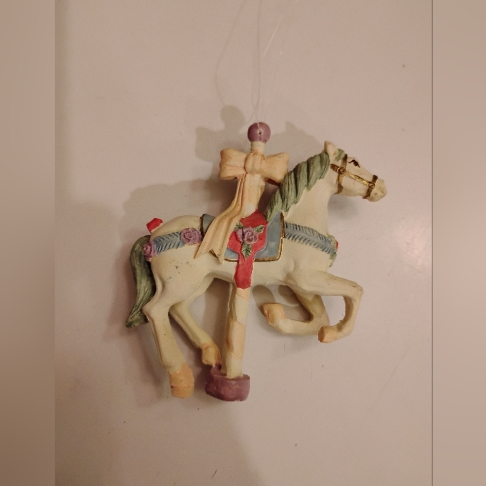 Vintage Carousel Horse Ornament Holiday Traditions Collectable